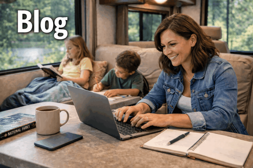 Blog heading and pic of a blogger